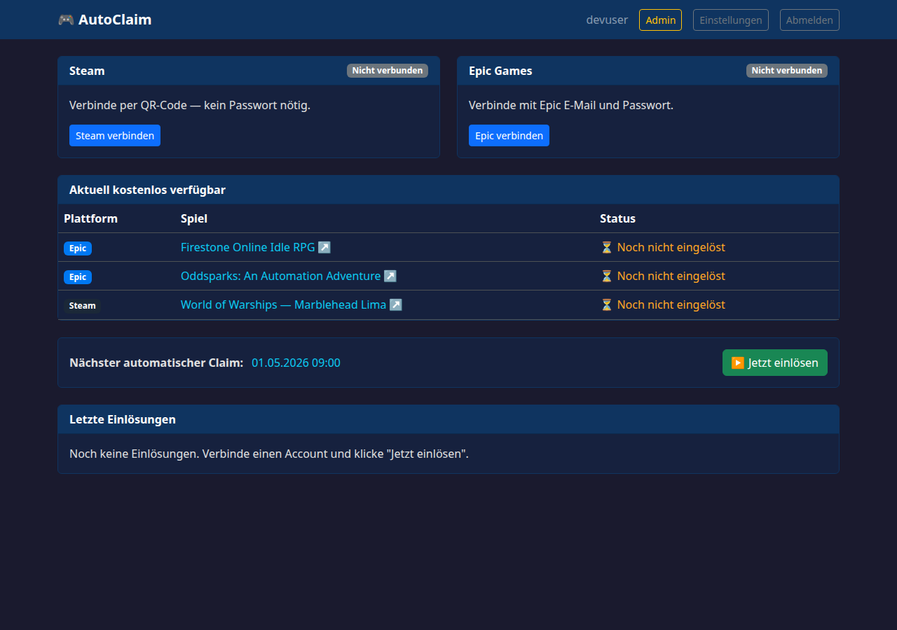 AutoClaim Dashboard
